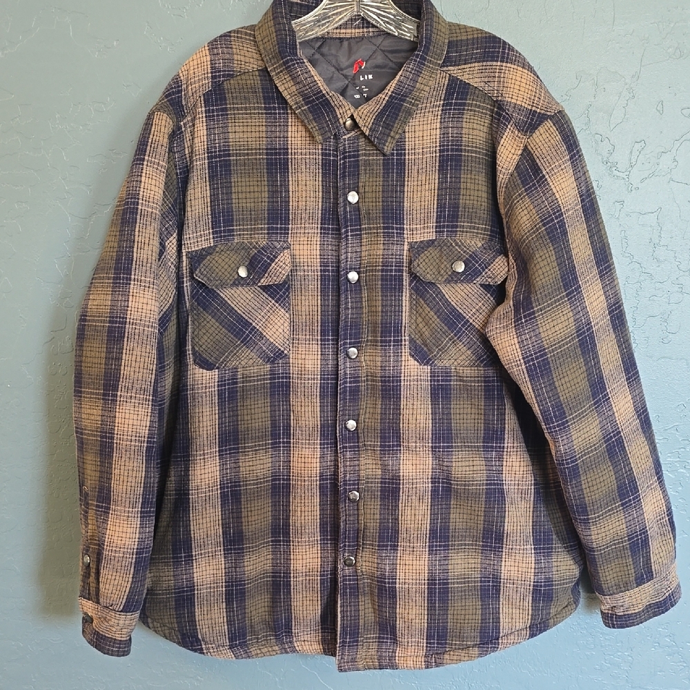 Killik Sherpa Lined Flannel Stylish Navy Quilted Jacket